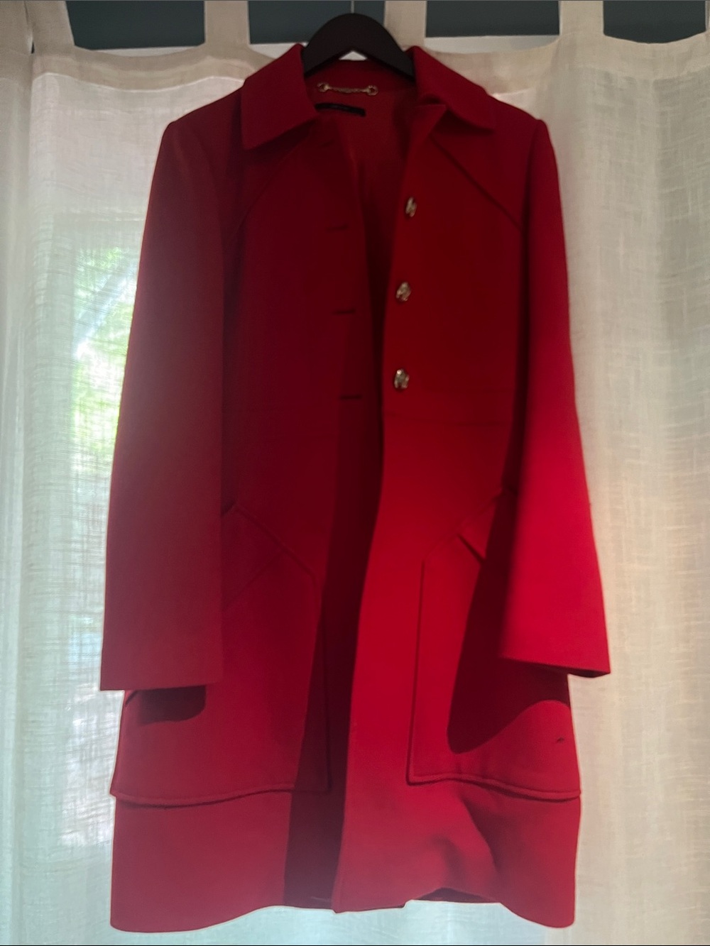Gucci Red Pea Coat